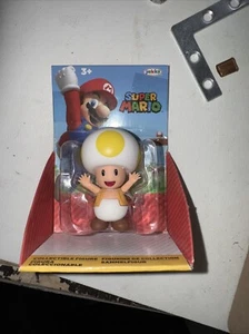 World of Nintendo Super Mario Yellow Toad 2.5" JAKKS Pacific Action Figure NEW - Picture 1 of 2