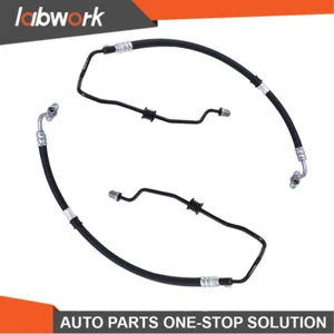 Labwork 2PCS Power Steering Pressure Hose For 2006-2011 Honda Civic 1.8L - Picture 1 of 9
