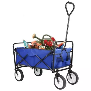 Faltbarer Bollerwagen Transportwagen Handwagen Gartenwagen klappbar + Innenplane - Bild 1 von 11