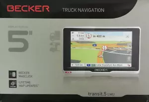 BECKER 5“ Transit.5 LMU EU 3D TMC LKW PKW Wohnmobile Truck GPS Display Navi NEU - Bild 1 von 1