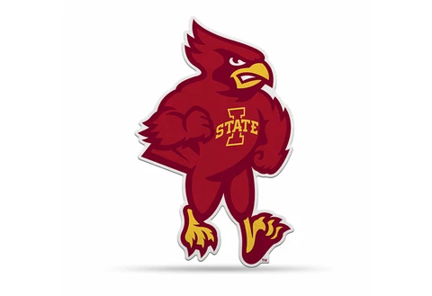 NEW! IOWA STATE CYCLONES PREMIUM MASCOT PENNANT CY CARDINAL SHAPE CUT LICENSED Cover