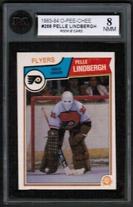 1983 84 OPC O-Pee-Chee #268 Pelle Lindbergh Rookie RC KSA 8 NMM RIP - Picture 1 of 4