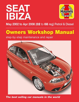 For SEAT - Ibiza Petrol and Diesel 2002-2008 Service Manual 4889 Haynes - Image 1 of 2