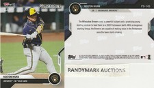 Keston Hiura BREWERS 2020 TOPPS NOW POSTSEASON NL WILD CARD PS-145 SP 86