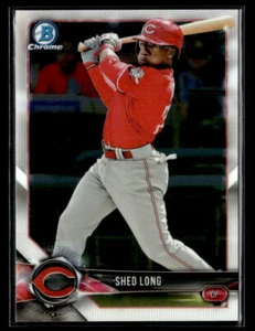 2018 Bowman Draft #BDC-120 Shed Long Chrome Card Cincinnati Reds - Picture 1 of 2
