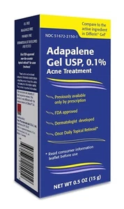 Adapalene 0.1% Acne Treatment Gel - Paraben Free (0.5Oz) - Picture 1 of 7