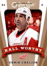 2006-07 O-Pee-Chee Hall Worthy Chris Chelios #652