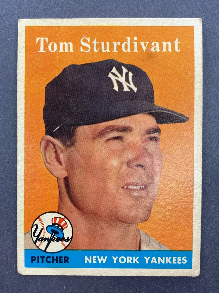1958 Topps #127 Tom Sturdivant (New York Yankees)    CENTERED!    (A) - Image 1 of 2