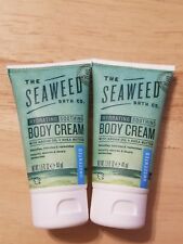 2x NEW Seaweed Bath Co Body Cream Argan Oil + Shea butter Unscented 1.5 oz/44ml