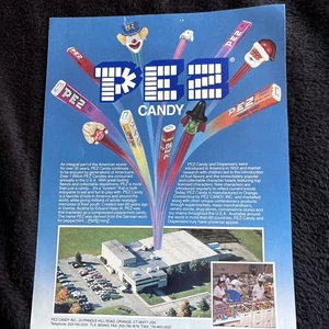 Brochure caramelle Pez vintage USA con foglio dispenser - Foto 1 di 4