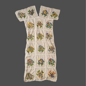 Free People Momo New York Embroidered Kaftan Dress Josin Ivory One Size - Picture 1 of 7