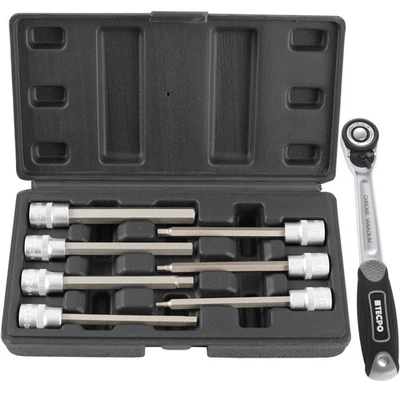 INNENSECHSKANT STECKSCHLÜSSEL SATZ INNEN SECHSKANT für INBUS SCHRAUBEN + RATSCHE - Bild 1 von 3