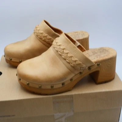 NUEVO Zuecos Kork-Ease Tilly Para Mujer 7 Trenzados Punta Cerrada Cuero Zapatos Natural  Foto 1 de 4