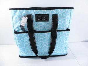 Scout Preps Cool Insulated Soft Zip Top Cooler Exterior Pockets Blue White NWT - Picture 1 of 12