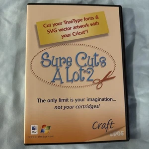 Sure Cuts A Lot 2, sehr seltene CD-ROM getestet saubere Disc für Cricut - Bild 1 von 4