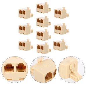 10 PCS Telefon-Splitter Telefonleitungsanschluss Telefonwandtrenner - Afbeelding 1 van 12