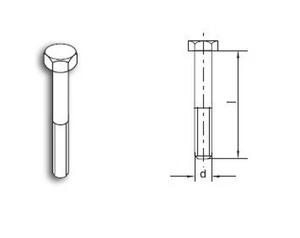 PARKER Sechskantschraube  M6X40 verz. SSLA3X - Bild 1 von 2