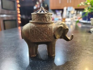 Vintage Elefant Räuchergefäß mit verzierten Details - Bild 1 von 12