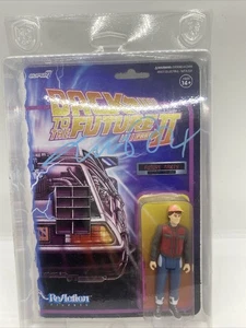 Attore Michael J Fox BTTF Autografato Firmato Super 7 Reaction Figure JSA Future - Foto 1 di 3