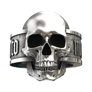 Herren Gothic Biker Totenkopf Ring Metall Cool Punk Ring für Männer Größe 8/ - Bild 1 von 11