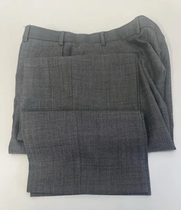 Zanella DEVON Flat Front Vitale Barberis Wool Pants Medium Gray Size 34x31 EXC - Picture 1 of 14