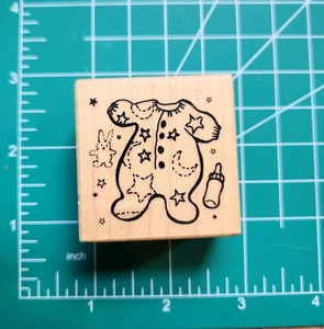 Vintage PSX Rubber Stamp. Baby Toys Bottle clothes Comb ship B12 - Bild 1 von 6