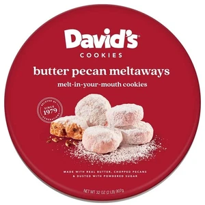 David's Cookies Butter Pecan Meltaways 907g 32 oz (Pack of 1)  - Picture 1 of 6