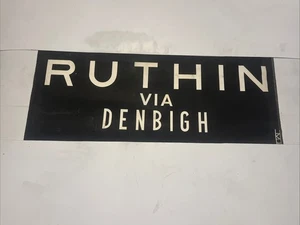 RUTHIN VIA DENBIGH - North Wales June 1965 Bus Destination Blind 30" Welsh GIFT - Picture 1 of 15