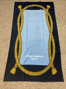 Beautiful DOLCE & GABBANA - light Blue - Beach Towel - New!! - Picture 1 of 8