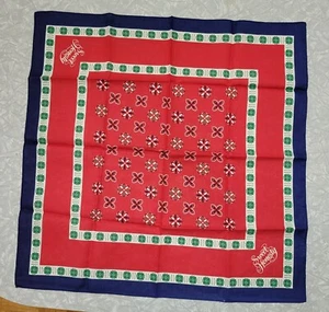 Vintage 21" Avon Sweet Honesty rot blau grün Schal Bandana Taschentuch ~ Neu in Verpackung - Bild 1 von 9