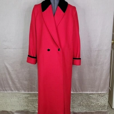 INTERNATIONAL SCENE Vintage Red Wool Maxi Coat Size 5/6 - Image 1 of 4