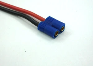 Amass 3.5mm Bullet EC3 male LIPO battery connector silicone 14AWG 11cm wire 2pcs - Picture 1 of 2