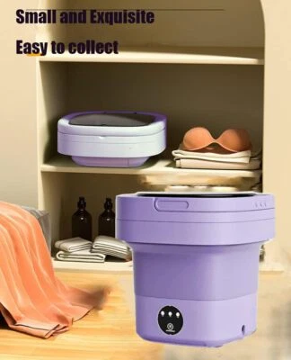 Portable Washing Machine Mini Washer Foldable Washer and Spin Dryer Small Travel - Image 1 of 4