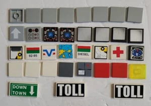Lego 3068 Tiles Multicolor Parts Pieces Lot of 35 - Picture 1 of 5