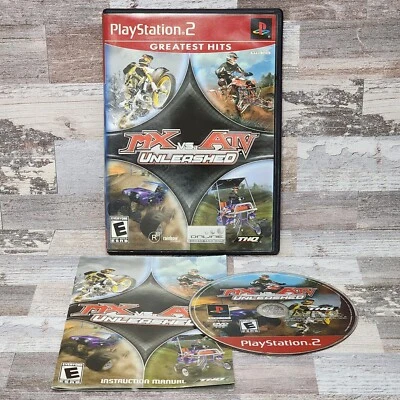 MX Vs. ATV Unleashed PS2 CIB Complete Tested Sony PlayStation 2 Greatest Hits - Image 1 of 4