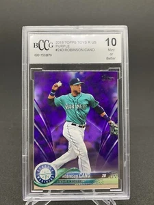 2018 TOPPS TOY R US PURPLE #240 ROBINSON CANO BCCG 10 MINT - Picture 1 of 2