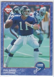 M) 1993 Collector's Edge Football Trading Card - Phil Simms #147 - Picture 1 of 2