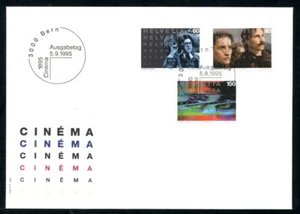 Busta 1995 - SVIZZERA - CENTENARIO DEL CINEMA 3v. - BUSTA FDC - LOTTO/25272 - Imagen 1 de 1
