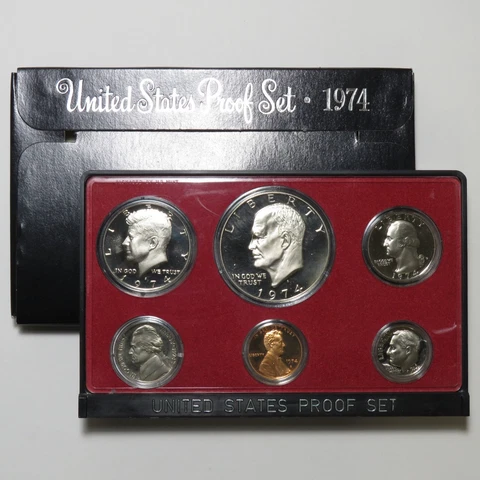 1974-S US Proof Set - 6-Coin w/ Box Cover