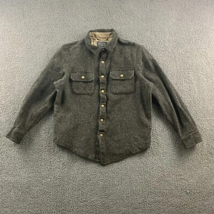 PENDLETON Hemd Herren XS Grau 100% Wolle Langarm Flanell Knopf - Bild 1 von 9