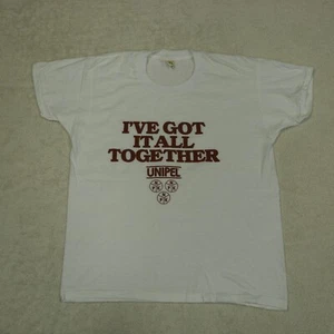 Camicia Vintage Punto Singolo Uomo XLarge Bianco Velva Lucido Unipel Promo Tshirt - Foto 1 di 13
