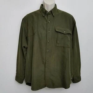 Camisa de caza Columbia River Lodge verde mediana con botones manga larga para hombre - Imagen 1 de 7