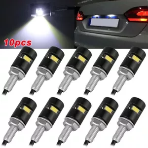10Pcs LED License Number Plate Light Screw Bolt Bulbs SMD For Car Motorcycle - Picture 1 of 12