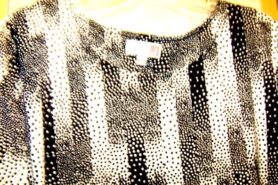 BLUSA MUJER JM COLLECTION Blanca/Negro Lunares Talla L Hecha en INDONESIA Foto 1 de 4