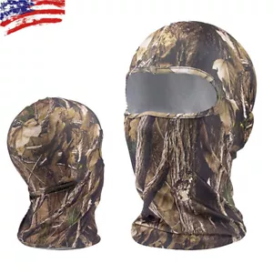 Real Tree Camo Balaclava Face Mask UV Protection Windproof Tactical Hunting Hood - Picture 1 of 6