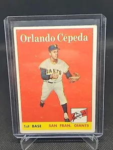 1958 Topps Orlando Cepeda Rookie Card RC #343 - Foto 1 di 2