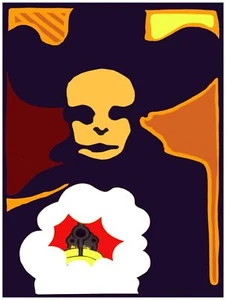 Decor Poster.Fine Graphic Art Design.Western Cowboy Gunslinger.Home Art.617 - Picture 1 of 1