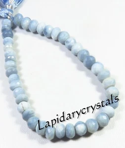 Opal Rondelle Faceted Gemstone 7-7.5 mm Natural Blue Beads 8 Inch DIY Use LC-811 - Picture 1 of 6