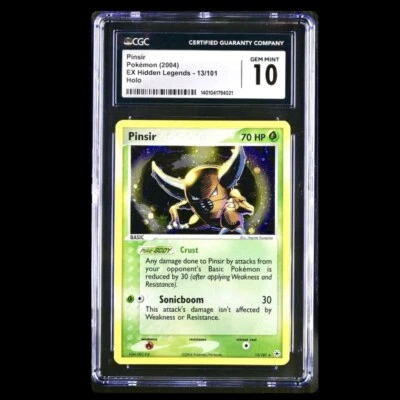 CGC 10 Pinsir 13 Holo 2004 Pokemon EX Hidden Legends Graded Card PSA Low Pop - Image 1 of 4
