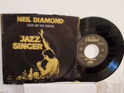 NEIL DIAMOND 7" 45 RPM - "Love on the Rocks" & "Acapulco" w/ps G+ to VG cond.  - Image 1 of 4